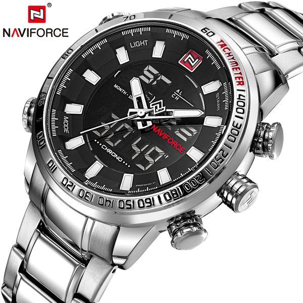 

men watch analog quartz luxury fashion sport waterproof wrist watch stainless steel male watches clock, Slivery;brown