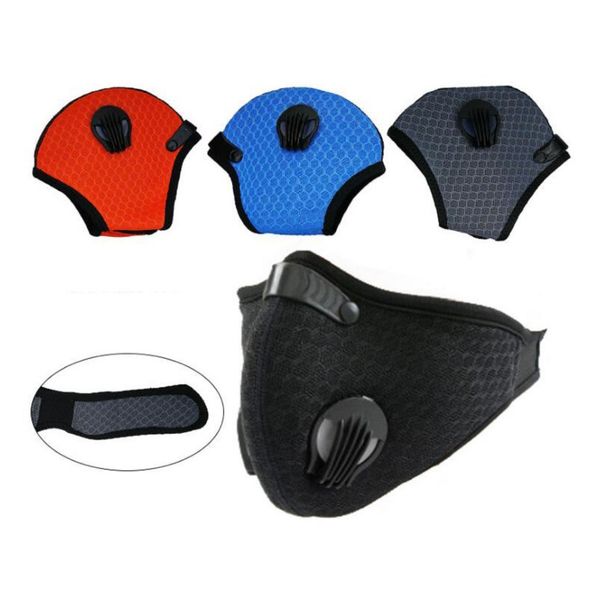 

biking anti dust bike face mask activated carbon riding cycling running cycling anti-pollution bike isolation mask with filter, Black