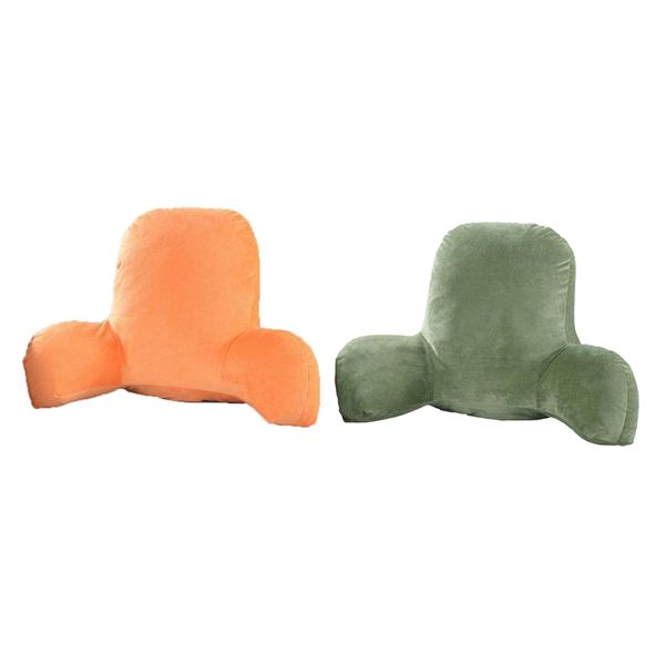 

2pcs crystal velvet backrest cushion with armrest sofa reading pillows