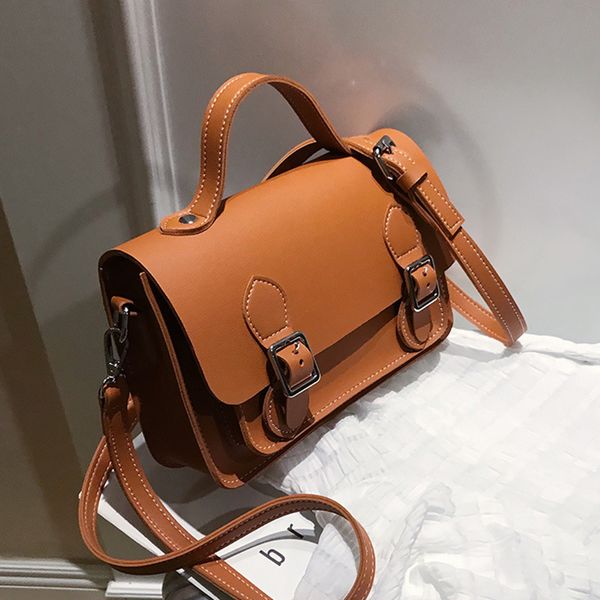 

vintage messenger bags for women 2020 brand brown leather lapbriefcase shoulder crossbody bags ladies travel handbags purses