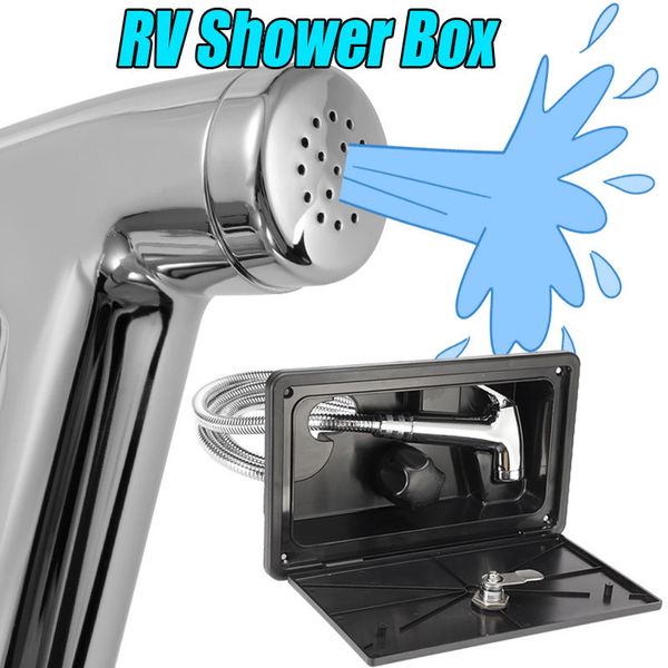 

1 set rv shower box kit boat marine camper shower wand motorhome caravan accessories cold and switch includes faucet