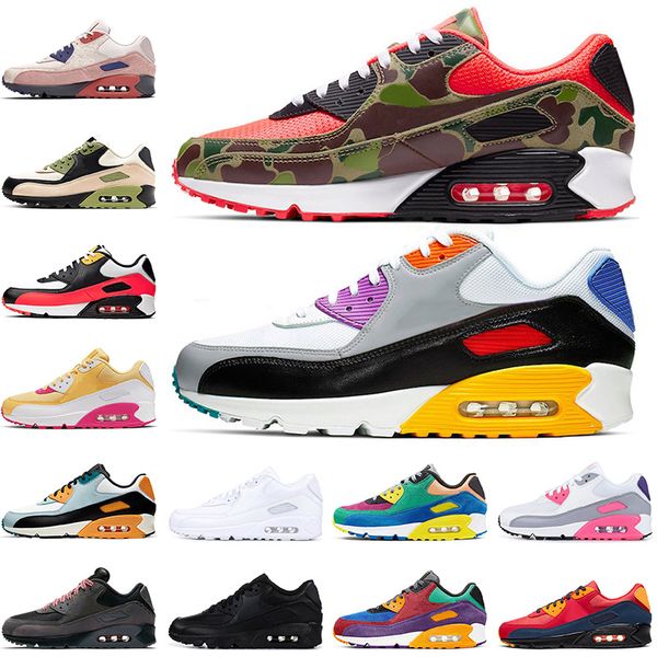 

2020 new women mens running shoes 90 trainers sneakers fashion camo be true viotech south beach laser fuchsia pink designer sports shoes