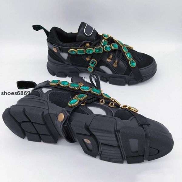 

the latest luxury sports shoes, crystal men s luxury shoes casual fashion luxury women s shoes sports shoes size 35-45, Black