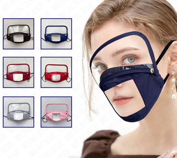 

detachable masks with eyes shield face mask washable 2in1 removable visor full face cover cycling outdoor sports protecter 6 colors d71510