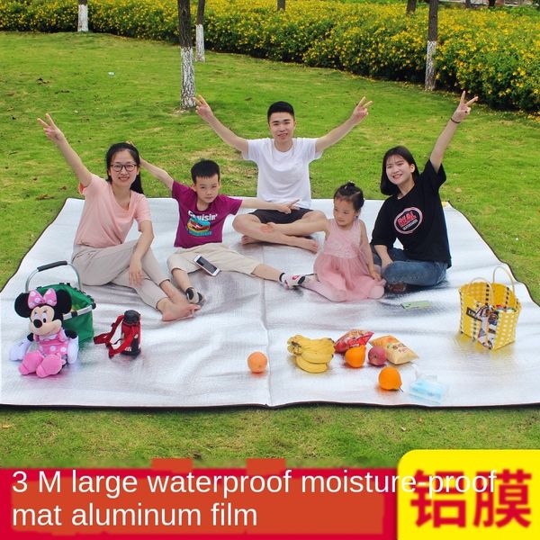 

dgtlx 300*300cm double-sided aluminum film moisture-proof mat extra large camping floor cloth outdoor outdoor activities activities aluminum
