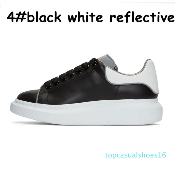 

горячие дизайнерской обувь 3m reflective белых кожаных ботинок женщин мужчины золото красных моды удобных плоских кроссовки платформа размер, Black