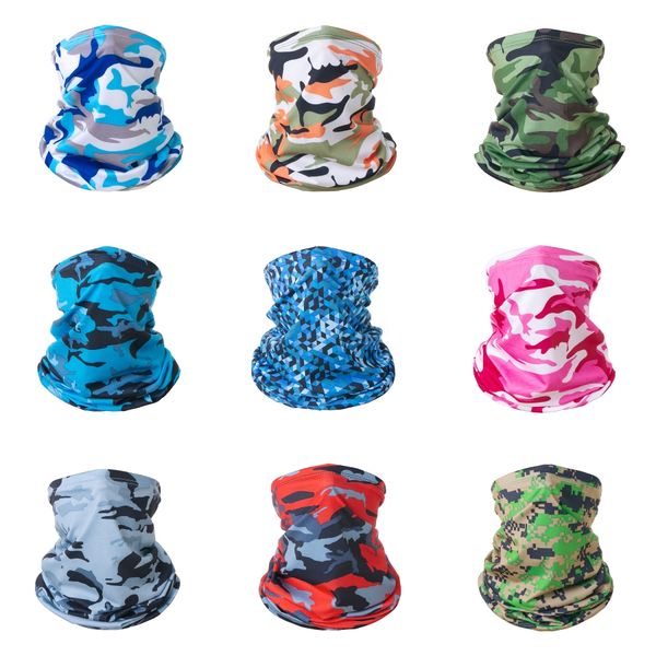 

solid color and camouflage skull scarf neck gaiter bandana, , women men multicolor magic fashion head face #464#121#942, Black