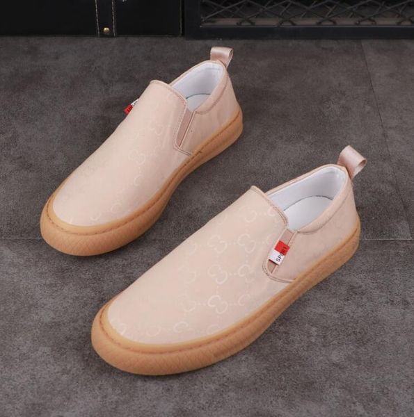 

designer men's breathable flat shoes luxury designe men's fashion gentleman casual shoes canvas, Black