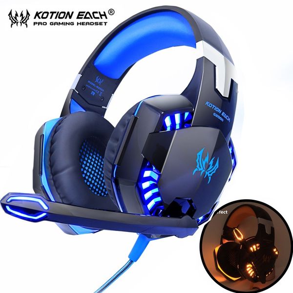 

kotion each gaming headphones headset deep bass stereo wired gamer earphone microphone with backlit for ps4 phone pc laptop