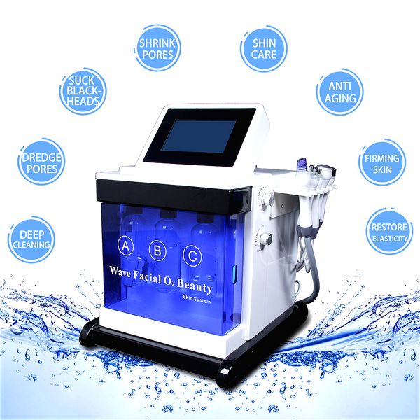 

2020 5 in 1 hydrafacial microdermabrasion multipolar rf ultrasonic lifting spa facia aqua cleaning hydro peel water peeling