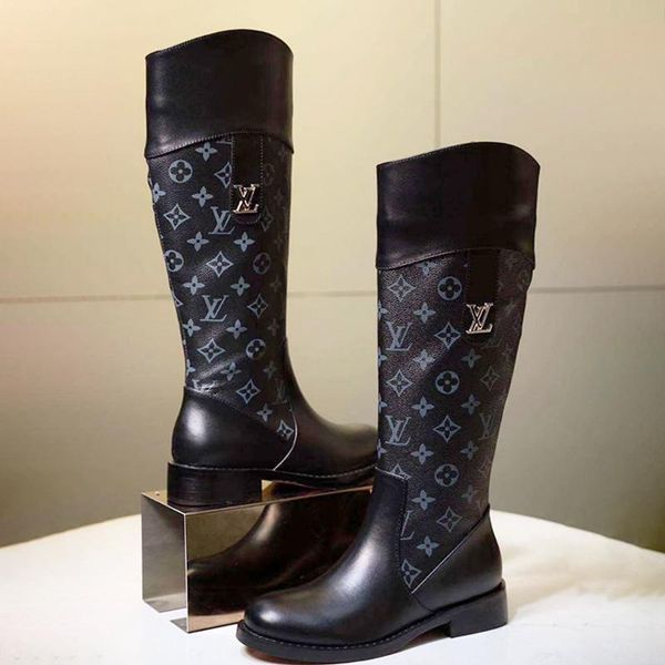 

new women boots zipper knee high platform ladies shoes plus size 42 bottes femmes chaussures de femme high womens shoes fashion zipper, Black