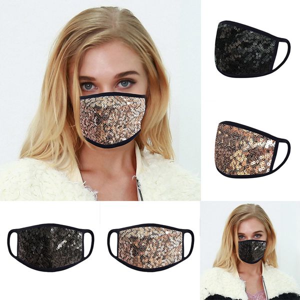 

luxury fashion bling bling sequins masks for women anti-fog anti-haze anti-dust washable reusable designer masks ing