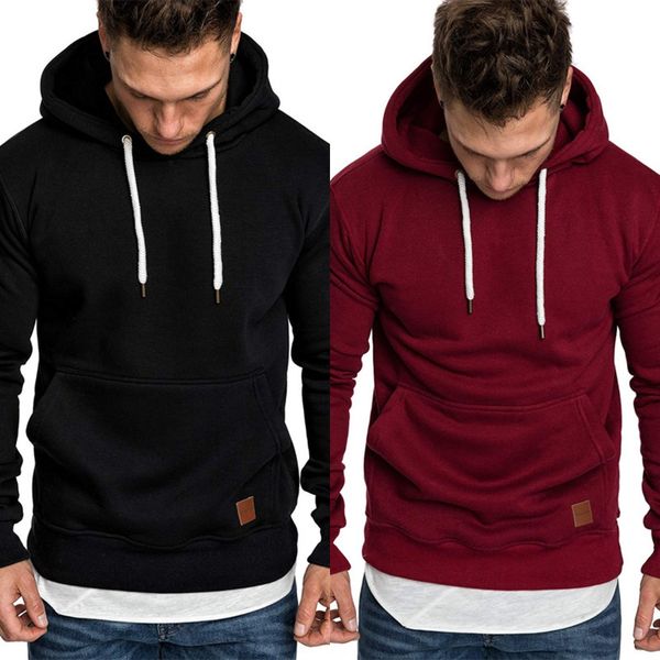 

hooded autumn and winter new sports casual hooded men's coat sweater sweater autumn and winter new men's sports casual coat, Black