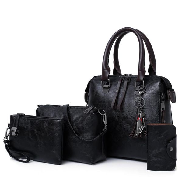 

Women's Bag 2020 Fashionable Portable Women's Handbag Retro Simple PU Leather Single Shoulder Straddle Mother Bag