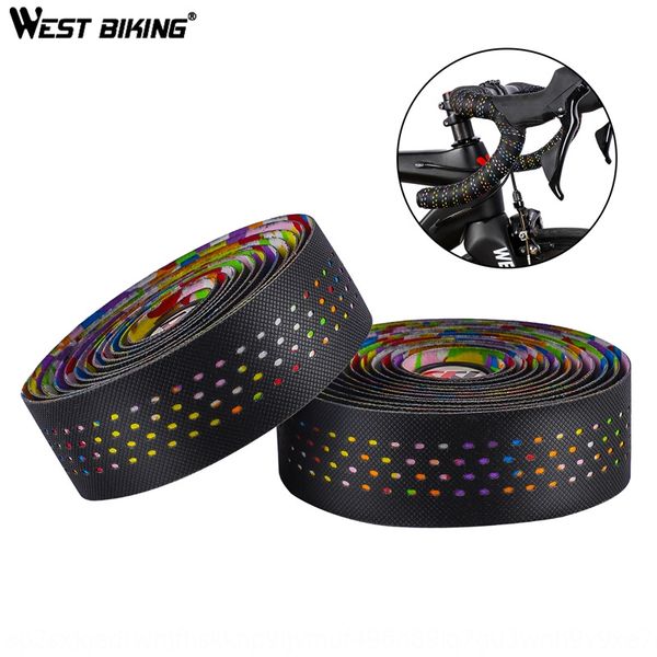 

west biking road pu strap bicycle bicycle handlebar non-slip belt colored dead speed handlebar belt