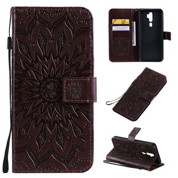 

3d embossing leather flip for oppo a5 2020 case oppo a 5 2020 wallet cover shockproof for funda oppo a9 2020 case a 9 9a 5a skin