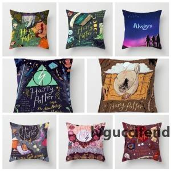 

harry potter pillow cover the goblet of fire hug pillowcase sofa office waist cushion covers home car pillow case 45*45cm 8styles gga1574