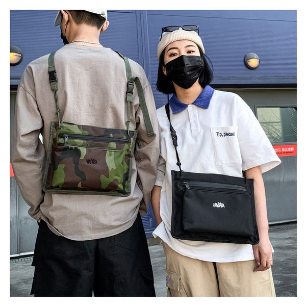 

мода крест грудь сумка холст для мужчин женщины 2019 hip hop tactical streetwear chest пакет коротких поездки путешествие messengers сумки