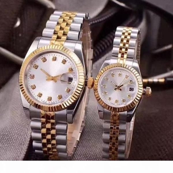 

couples mechanical watches couples style classic automatic movement mechanical men mens women womens watch watches wristwatch, Slivery;brown