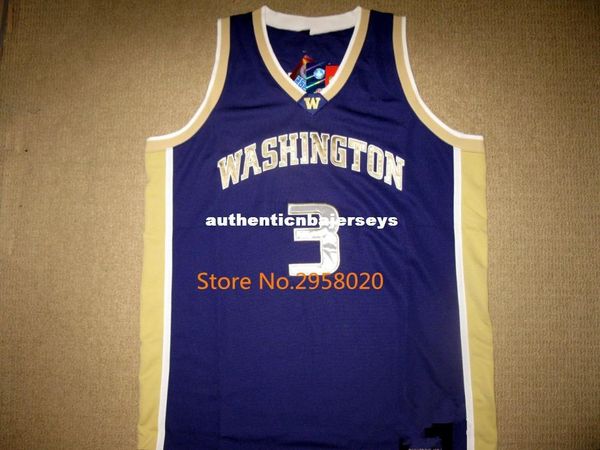 

custom #3 brandon roy washington college basketball jersey embroidery stitched custom any name and number, Gray