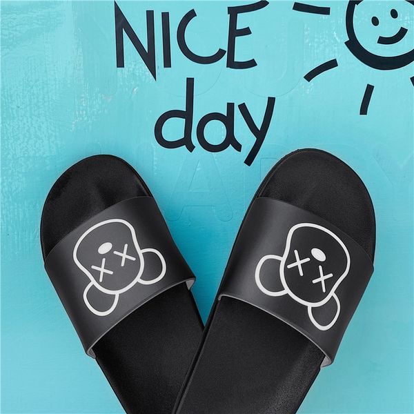 

men's ins new sesame 2020 one-line fashion brand student sandals and slippers slippers couple sandals fashion