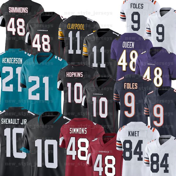

men jacksonville laviska shenault jr jaguars c.j. henderson isaiah simmons deandre hopkins cole kmet nick foles patrick queen jersey, Black;red