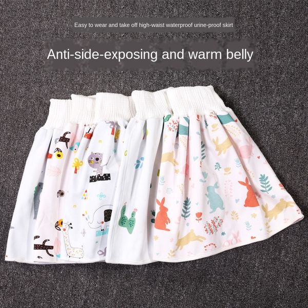 

new cotton baby high waist waterproof skirt children baby diaper diaper pad