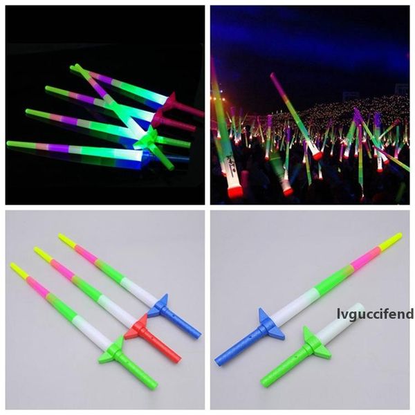 

led light concert fluorescent sticks 4 knobble telescopic lamp sticks concert cheerleader fans led sticks t3i5400