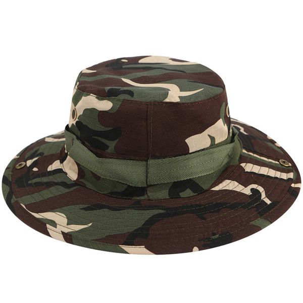 

cotton bucket hat for men fashion military camouflage camo fisherman hats with wide brim sun fishing bucket hat camping hunting, Blue;gray