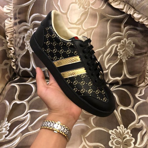 

2020 new ge luxury designer ace series men's bee pattern premium canvas sneakers for couples everyday casual shoes luxury quality