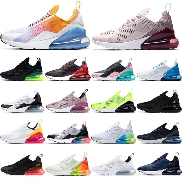 

270 running shoes for mens women light bone triple white black summer gradient punch tea berry 270s men trainers sports sneakers, White;red