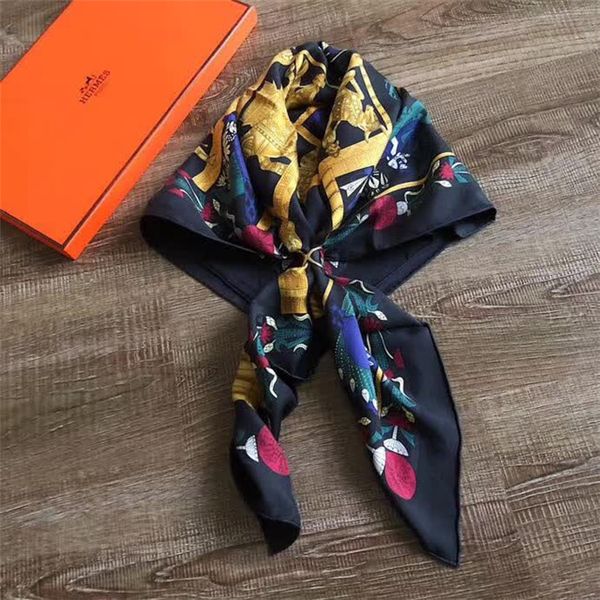 

the beautiful and unique design of female silk scarf in summer 2018 is the choice for women in spring and summer, Blue;gray