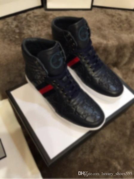 

size 38-45 with box high-end platform designer luxury men's shoes fashion printing high-flat casual shoes