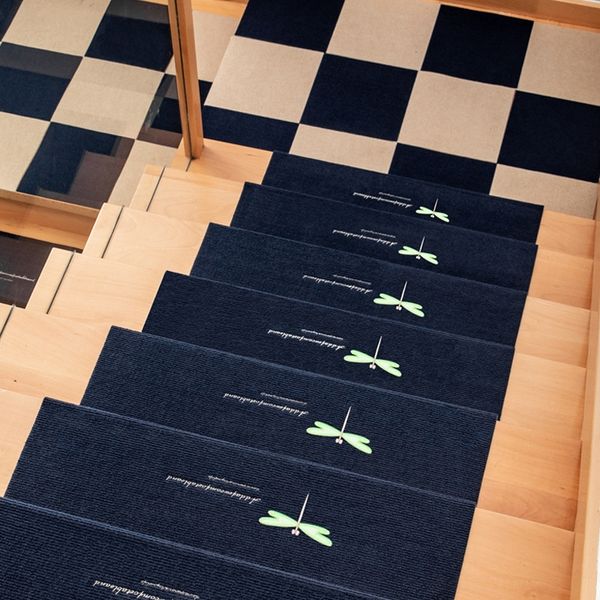 

jlit2 european solid wood staircase ta bu dian thick widening mian jiao self-adhesive household carpet anti-slip lou ti dian carpet luminous