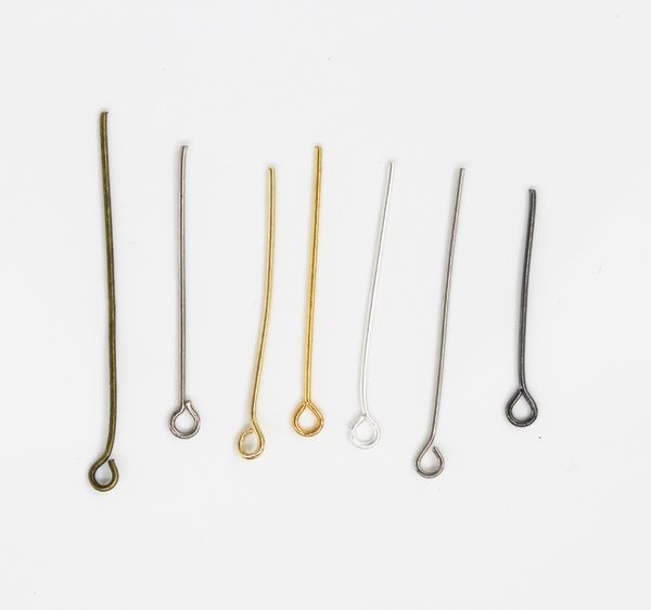 

diy iron diy accessories accessories long beads material 9-character needle/9-character needle with ring needle, Silver