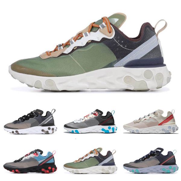 

new new react element undercpver x upcoming men fashion kids women shoes running sports sneakers, Black