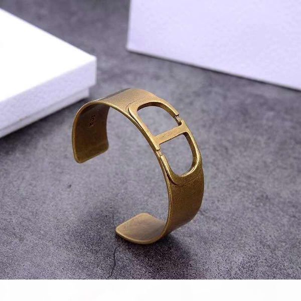 

r new cd retro minimalist opening designer bracelet luxury designer jewelry women bracelets, White