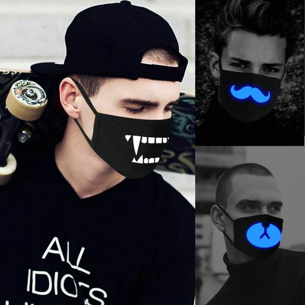 

glow masks 1pc fashion luminous mask dust mouth mask glow in the 1pc fashion deals usa rcwpm hwjh, Black