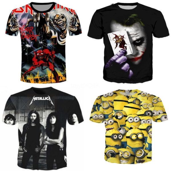 

fasion tees men's 3d ak 47 printed t sirt sort sleeve polyester o-neck t-sirt punk men t sirt s-6xl#877, White;black