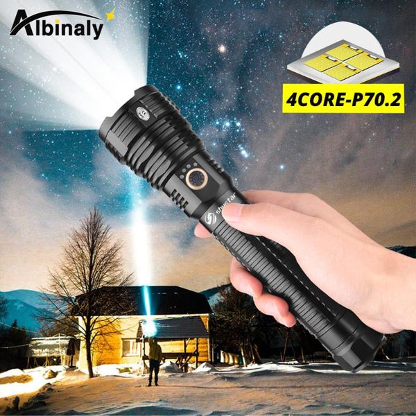 

flashlights torches 4 core p70.2 led waterproof tactical torch 5 lighting modes zoomable camping hunt light