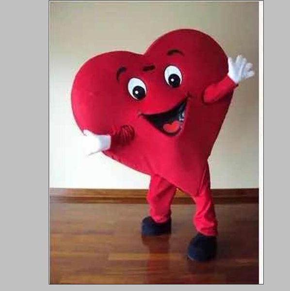 Costume rosso della mascotte del cuore di fantasia del costume della mascotte del cuore di formato adulto caldo di vendita della fabbrica 2020 trasporto libero