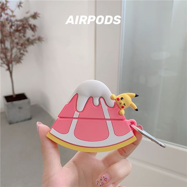 

case for apple airpods pro wireless earphone soft silicone case for apple air pods 1 2 cute cartoon grapefruit cover with hook