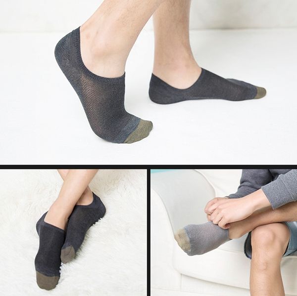 

breathable four seasons casual neutral copper fiber deodorant invisible socks socks, Pink;yellow