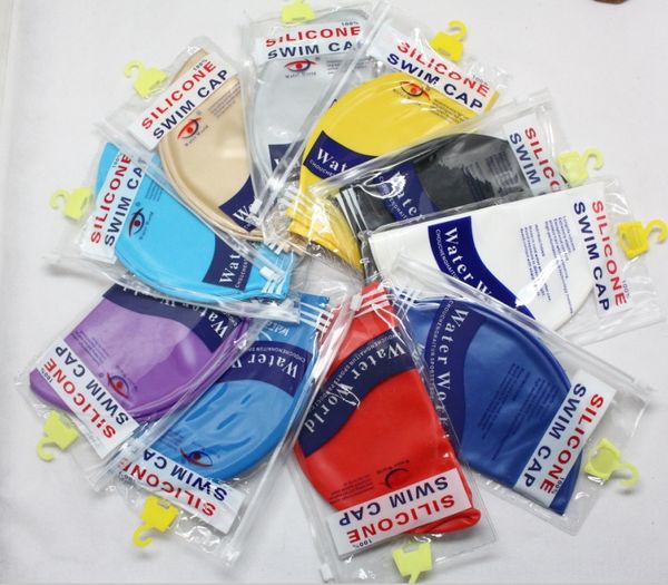

sports leisure silicone cap silicone swimming cap fashion independent packaging hat spring swimming pool