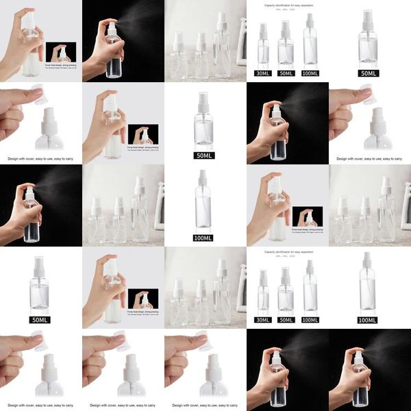 

spray pens 30ml 50ml 100ml empty portable refillable achohol sprayer bottle plastic sanitizer holder bottle 21390vd yxmfp