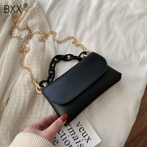 

bxx] pu leather crossbody bags for women 2020 spring brand designer chain shoulder messenger bag female travel handbags hk521