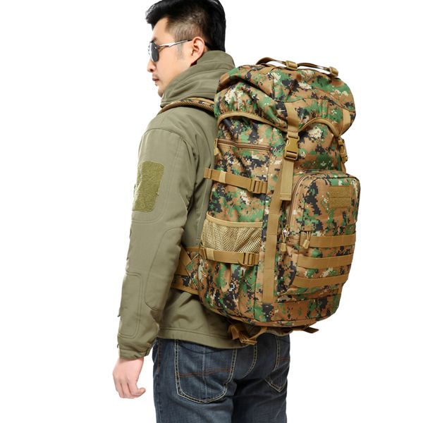 

50l outdoor mountaineering bag nylon bag men backpack traveling rucksack bags schoolbag camouflage tactical mochila