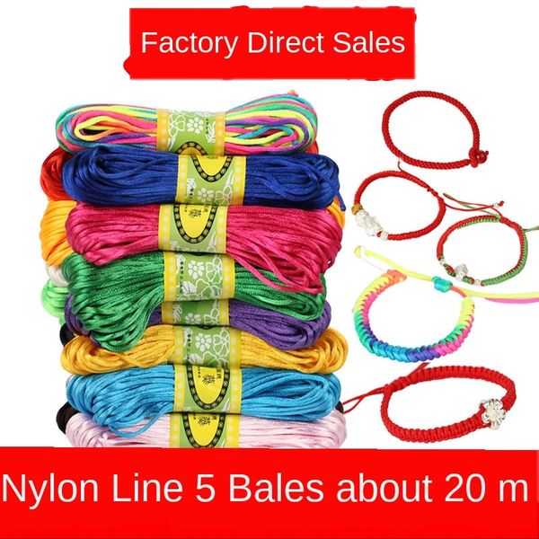 

no. 5 thread weaving chinese knot thread handmade diy female red diy chinese knot bracelet colorful rope weaving red rope bracelet, Silver