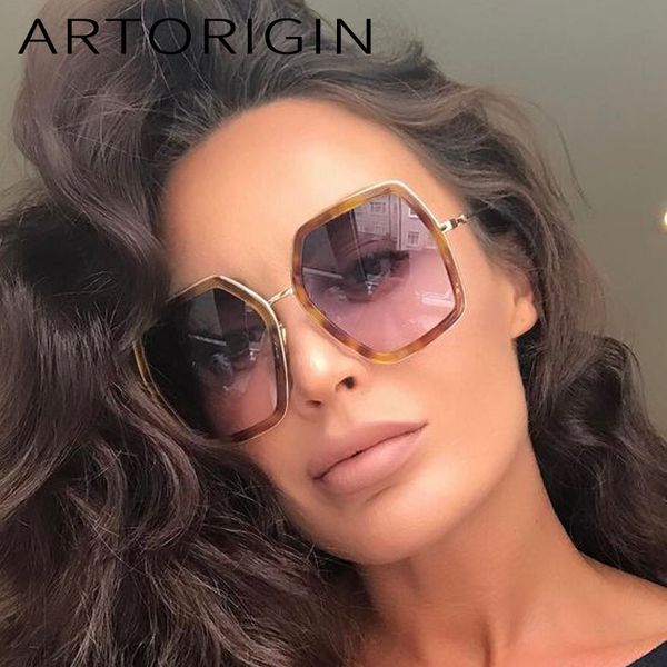 

artorigin fashion sunglass women oversized hexagon large frame new 2020 glasses uv400 female oculos at9103, White;black