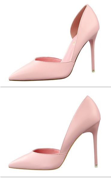 

2020 women pumps ladies high women shoes heels high heels shoes stiletto point red yellow, Black